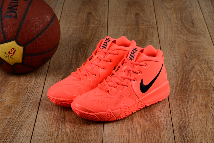 2018 Men Nike Kyrie Irving 4 Orange Black Basketball Shoes